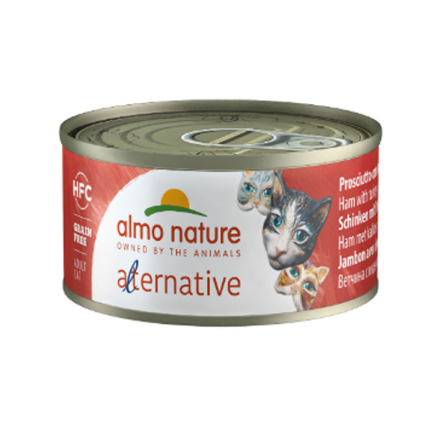 Almo Nature Alternative 貓罐頭 火腿+火雞 70g (5452) (4127096) (停售)