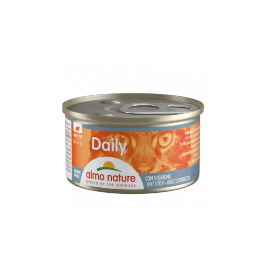 Almo Nature Daily Mousse 成貓罐頭 慕絲主食系列 鱘龍魚 85g (146)