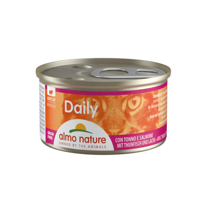 Almo Nature Daily Mousse 成貓罐頭 慕絲主食系列 吞拿魚+三文魚 85g (149) (TBS)