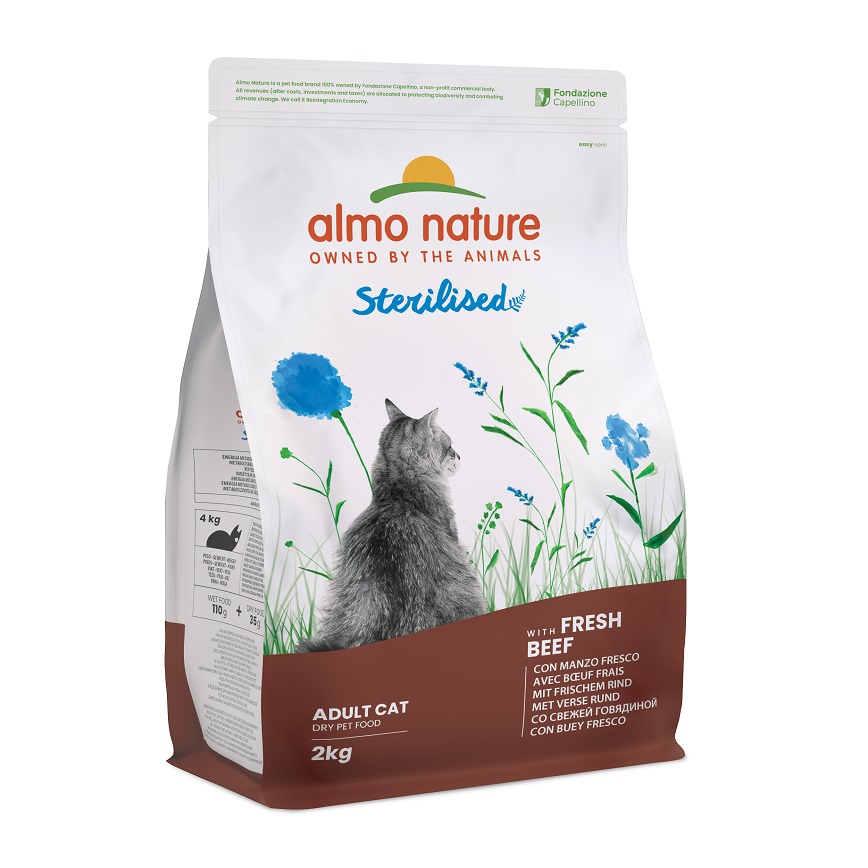 Almo Nature Holistic 貓糧 成貓糧絕育配方 新鮮牛肉 2kg (670) (新包裝)