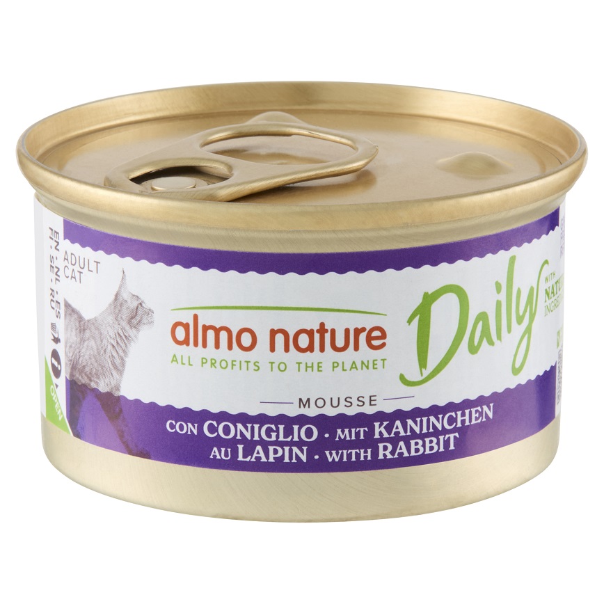 Almo Nature Daily Mousse 成貓罐頭 慕絲主食系列 兔肉 85g (157)
