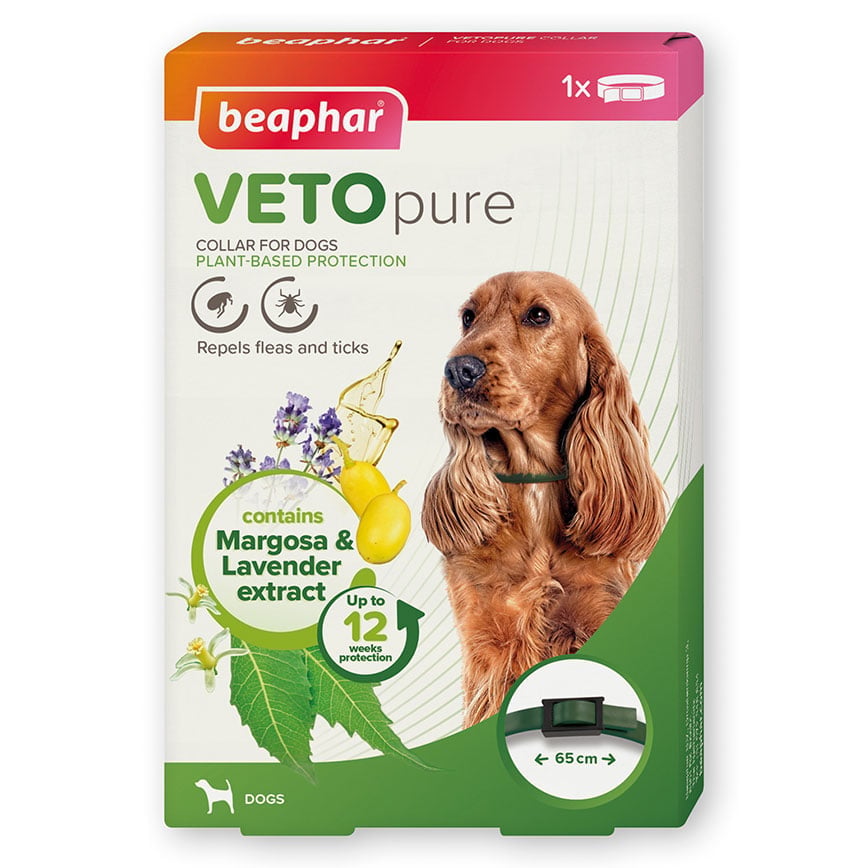 beaphar 犬用VETO pure 回歸自然防蚊+蜱+虱 3合1頸帶 (17174)