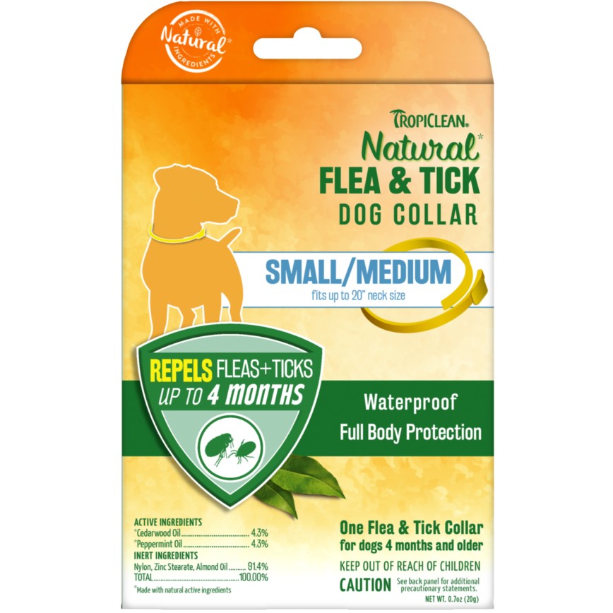 TropiClean Natural Flea & Tick 純天然精油防蚤及蜱蟲頸圈 中/小型犬專用 (FT0109)