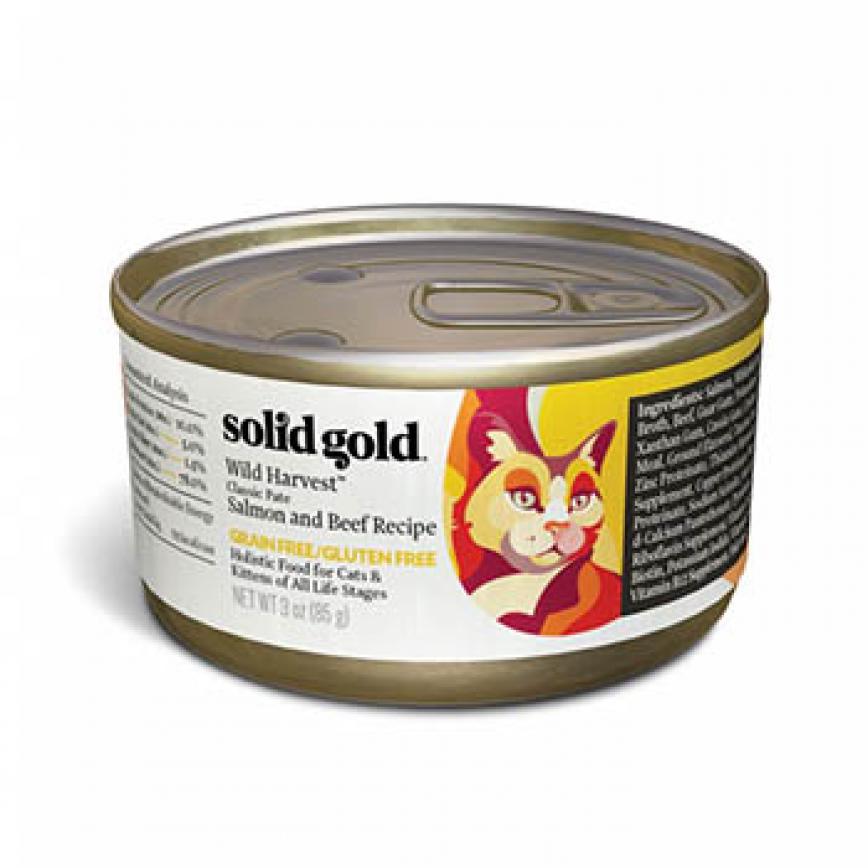 solidgold素力高 無穀物貓罐頭 三文魚,牛肉 3oz (賞味期限 2020.8.17)