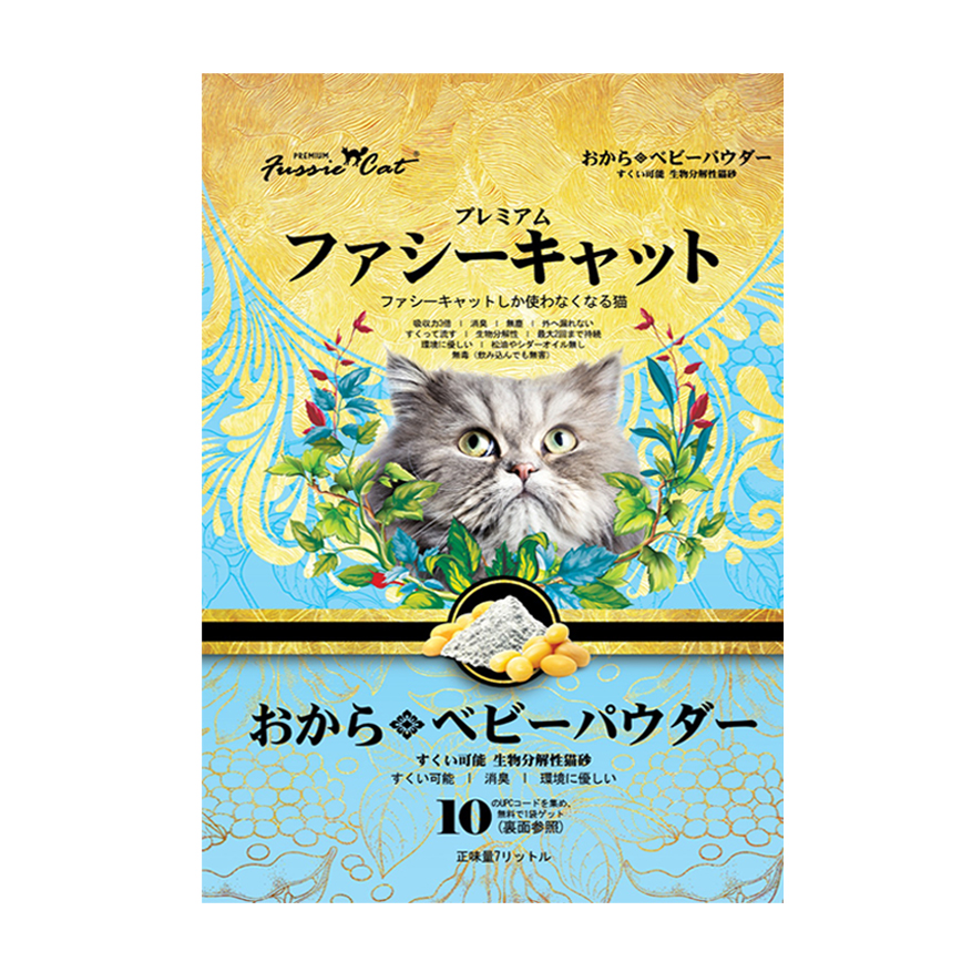 Fussie Cat 高竇貓 豆腐貓砂 爽身粉味 7L (FC-JB1)