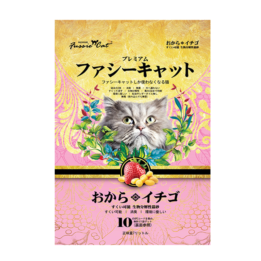 Fussie Cat 高竇貓 豆腐貓砂 草莓味 7L (FC-JS1)