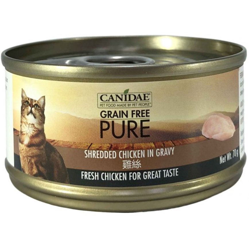 CANIDAE 咖比 PURE 貓罐頭 雞絲 70g (6182)