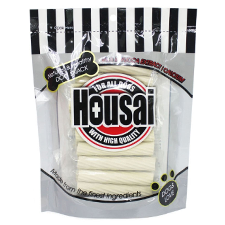 Housai 狗零食 潔齒骨 雙色螺旋夾心棒 16支 380g (998840)