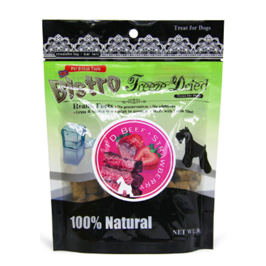 英國寶 Bistro Freeze Dried 狗零食 脫水牛肉 草莓 50g (998507B)