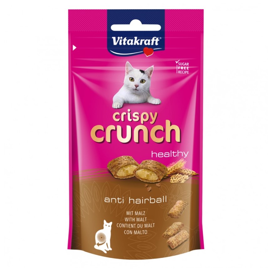 Vitakraft 去毛球夾心脆粒 麥芽 anti hairball WITH MALT 60g (淺啡) (VK28811B)
