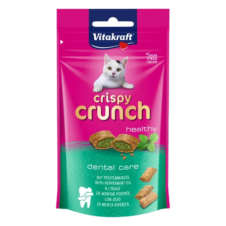 Vitakraft 健齒夾心脆粒 薄荷油dental care WITH PEPPERMINT OIL 60g (綠) (VK28813B)