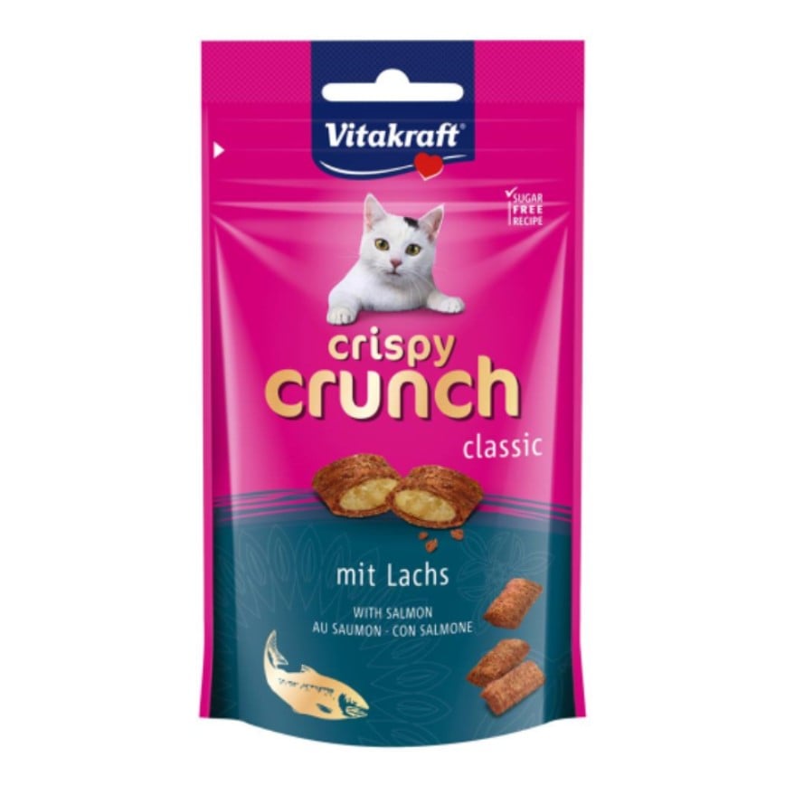 Vitakraft 誘惑夾心脆粒 三文魚 mit Lachs WITH SALOM 60g (藍) (VK28815B)