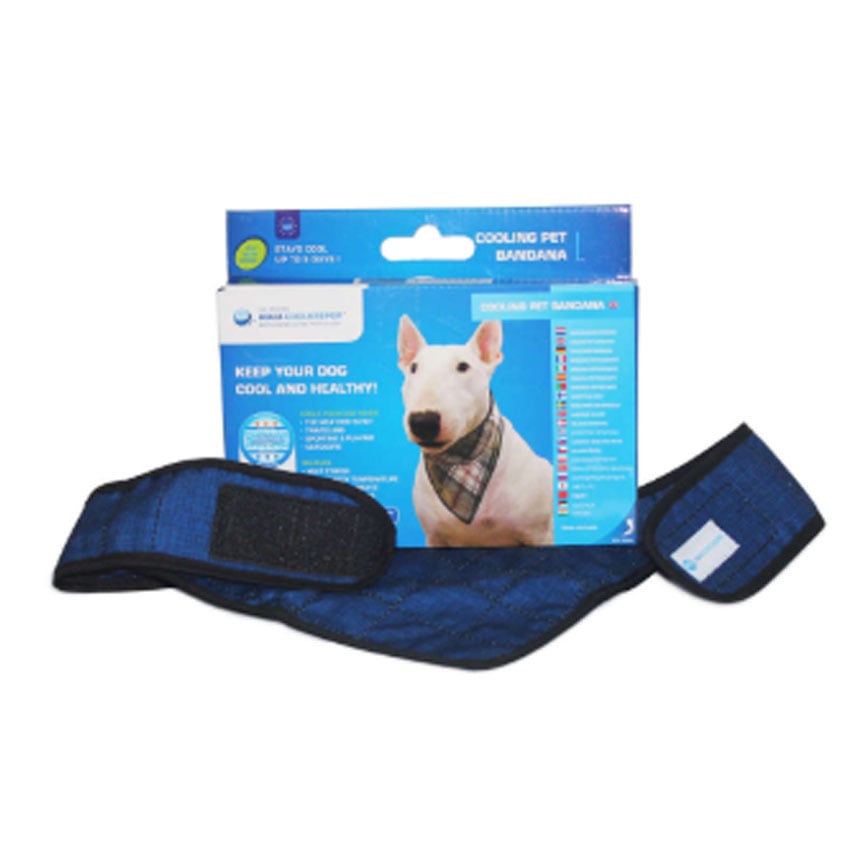 AQUA COOLKEEPER 犬用清涼降溫頸巾 M碼 仔格灰 (FAQPEBASG07)