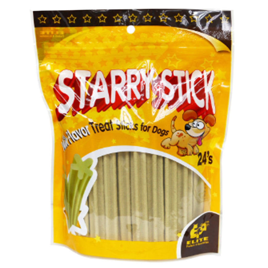 Starry Stick 狗零食 五星型牛奶軟齒條 24支 (998847)