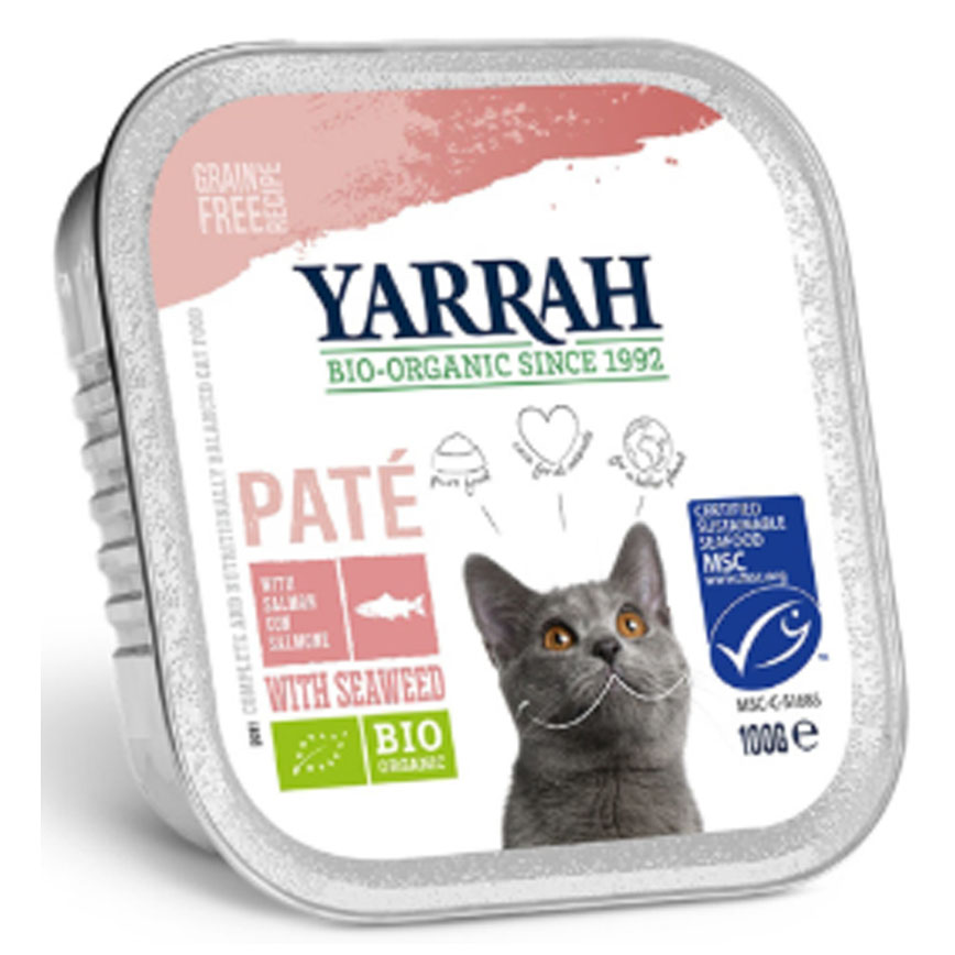 Yarrah 貓罐頭 有機海藻三文魚醬 100g (AW919052)