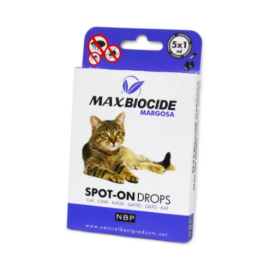 Max Biocide 貓用苦楝油驅蚤滴劑 5pcs (NBP244622B)