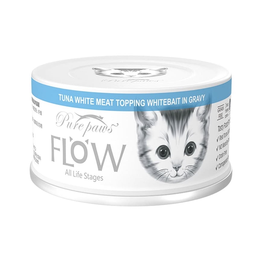 Pure paws 高湯貓罐頭 吞拿魚+白飯魚 80g (PPF08)