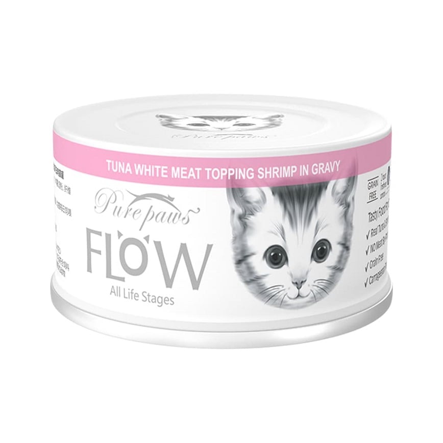 Pure paws 高湯貓罐頭 吞拿魚+蝦 80g (PPF02)