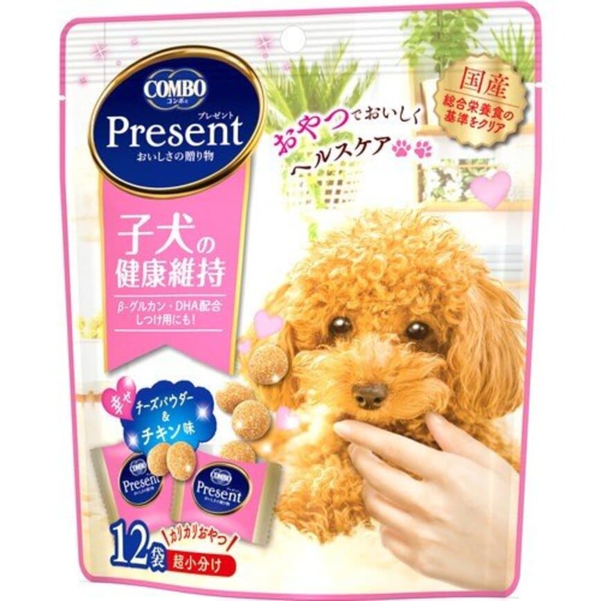 COMBO 日本二合一健康狗零食 幼犬成長健康配方 36g (粉紅)