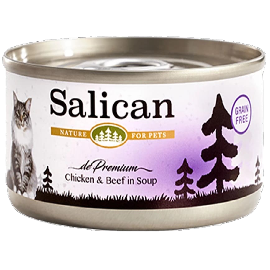 Salican 貓罐頭 清湯鮮雞肉+牛肉 85g (002879) (TBS)