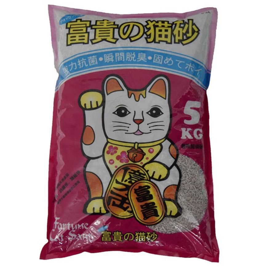富貴貓砂 茉莉花抗菌幼條砂 5kg (B2-A)