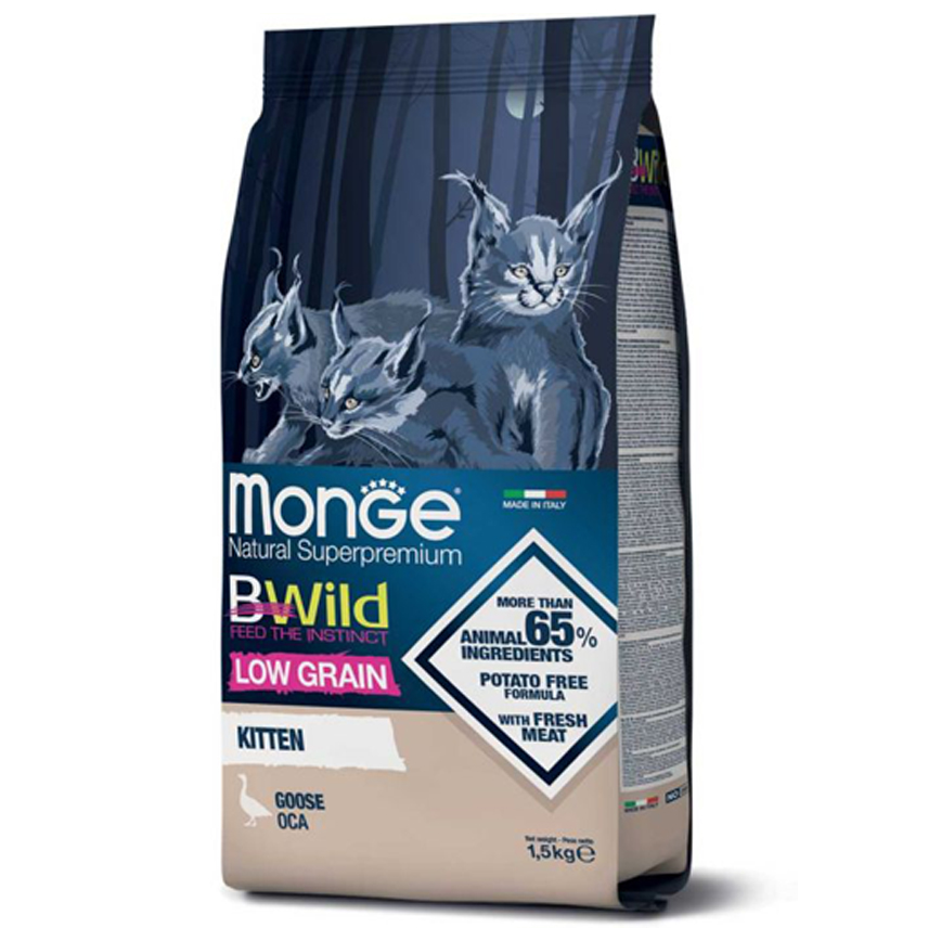 Monge Bwild 貓糧 低穀物野生系列 幼貓配方 鵝肉 1.5kg (MO2041)