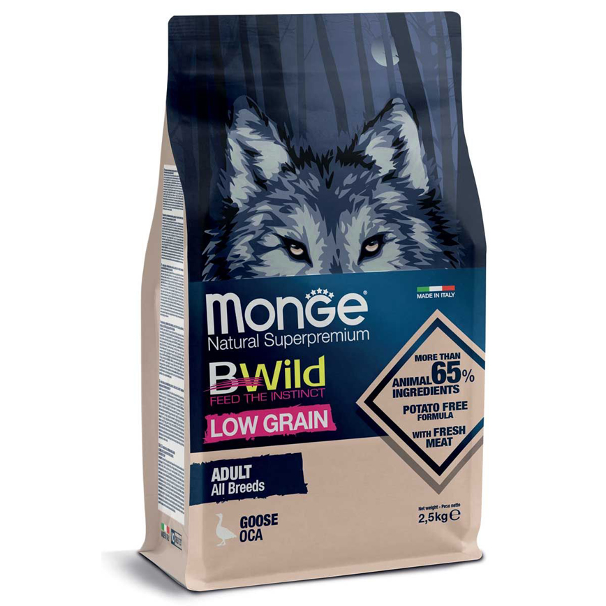 Monge Bwild 狗糧 低穀物野生系列 成犬配方 鵝肉 2.5kg (MO2102)