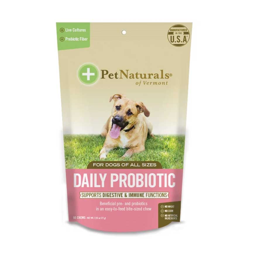 Pet Naturals 功能小食 狗狗每日益生菌咀嚼片 適合所有體型大小的犬類 60粒 (PEN-87536) (0700753)