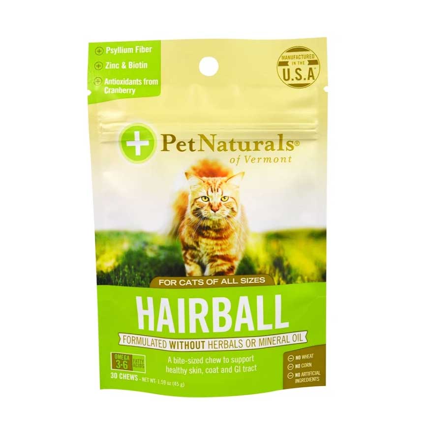 Pet Naturals 功能小食 Hairball 貓用美毛養腸咀嚼片 PEN-00366 30片 (0700866)