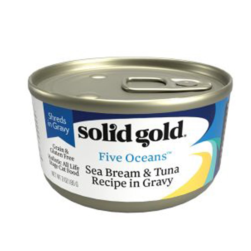 Solid Gold 素力高 無穀物貓罐頭 鲷魚吞拿魚 3oz (SG510A)