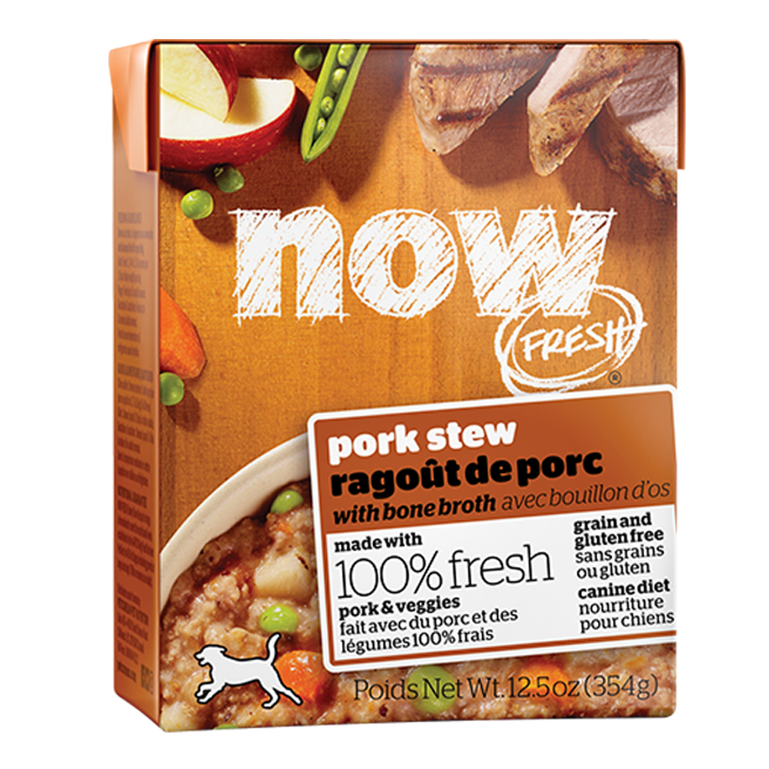 now FRESH 狗濕糧 無穀物濕糧 全犬配方 骨湯燉豬肉粒 354g (2291001)