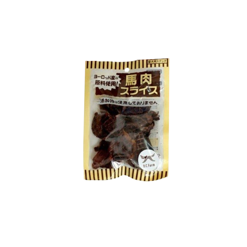 日本O.C.Farm 國產之原料使用 寵物營養小食 馬肉片 45g