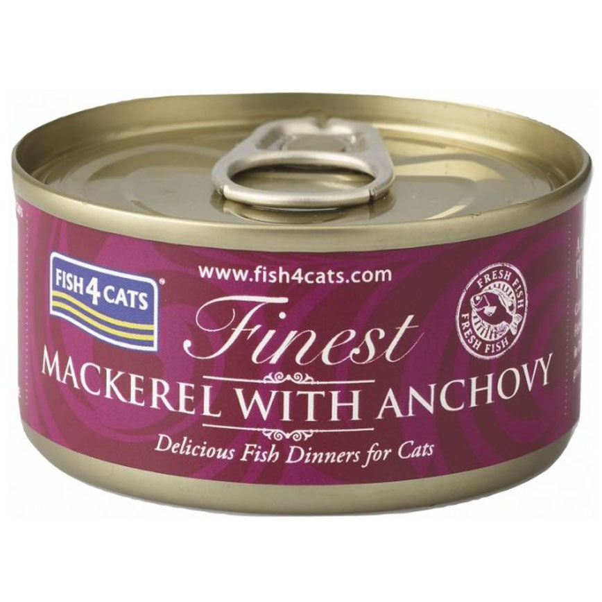 Fish4Cats 貓罐頭 鯖魚塊+鳳尾魚 70g (CMW958)