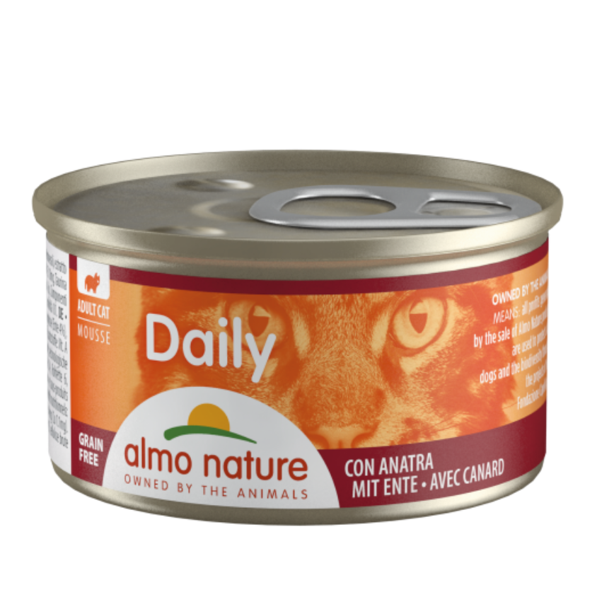 Almo Nature Daily 慕絲主食成貓罐頭 鴨肉 Duck 85g (156) (破損品)