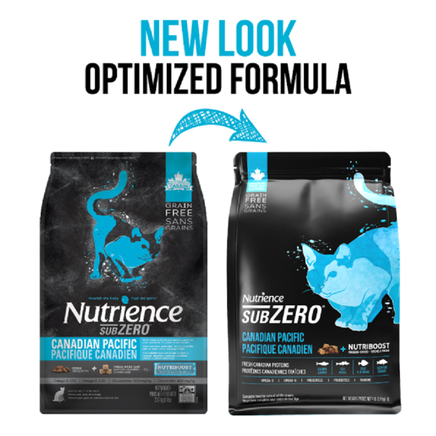 Nutrience SUBZERO 無穀物貓糧 全貓配方 凍乾脫水鮮三文魚及鯡魚配七種魚 4lbs 1.8kg (C2909) (藍黑) (新舊包裝隨機發貨)