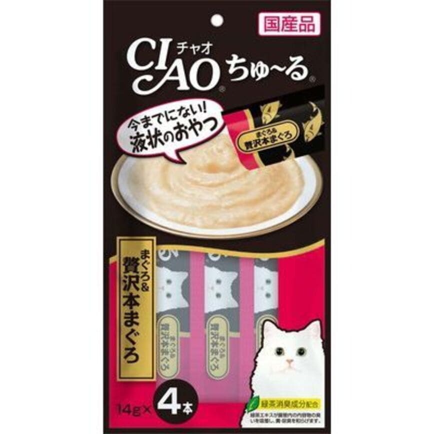 CIAO 肉泥 貓零食 極品吞拿魚肉醬 14g 4本入 (SC-150)