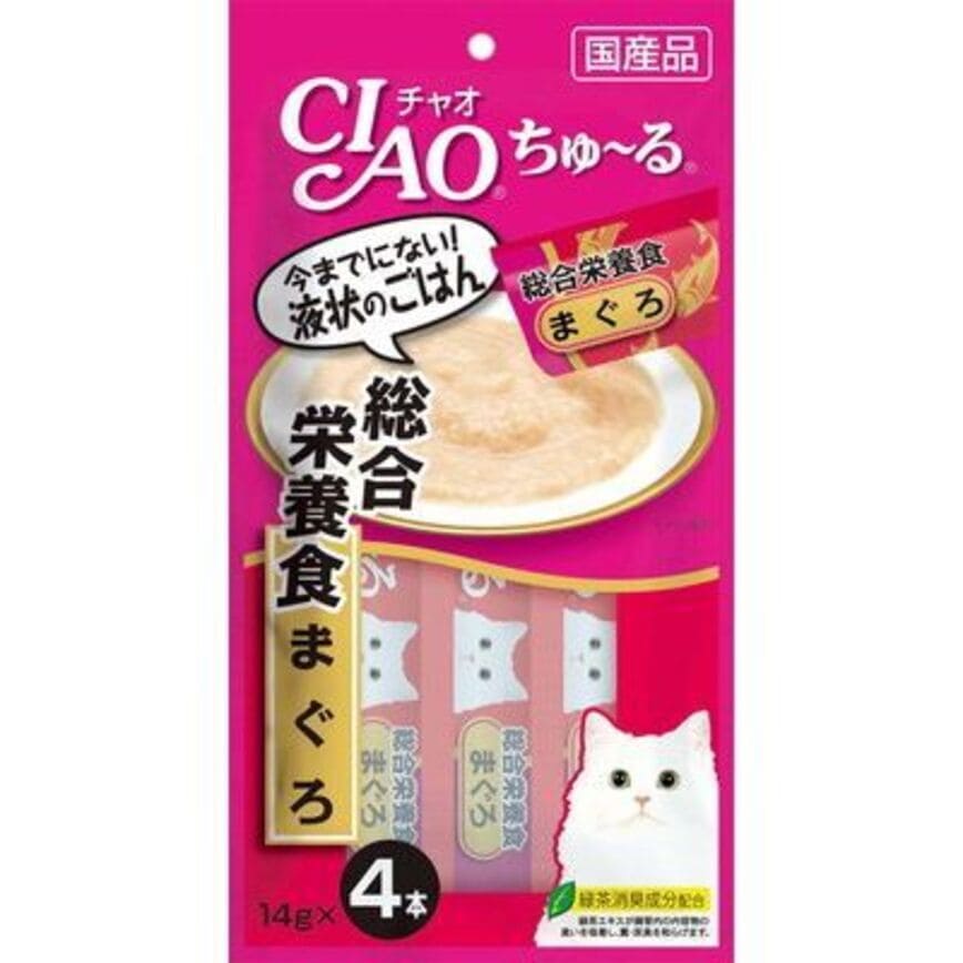 CIAO 肉泥 貓零食 綜合營養食 金槍魚 14g 4本入 (SC-147)