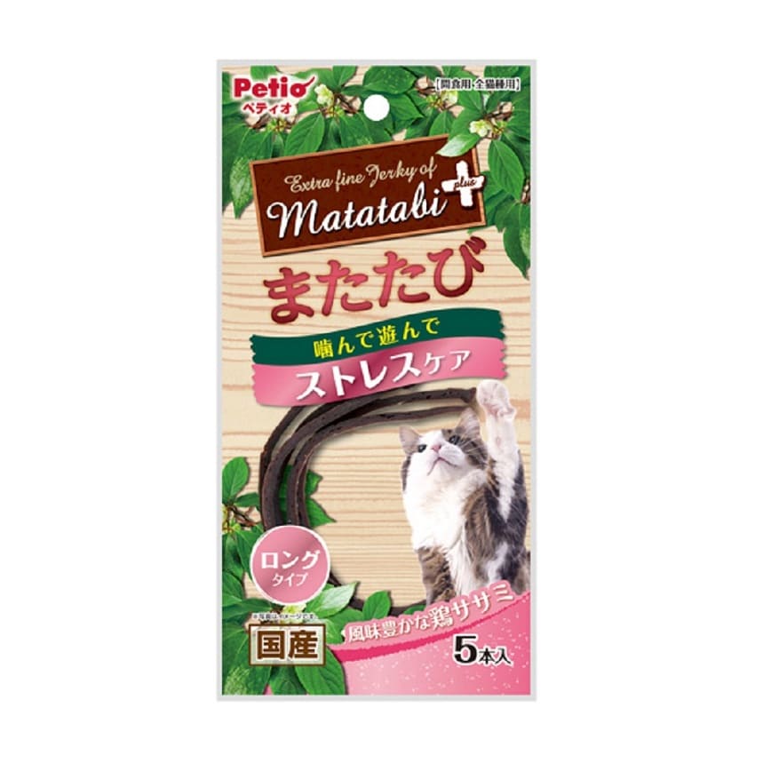 日本Petio 加長雞肉貓零食軟條 5條裝
