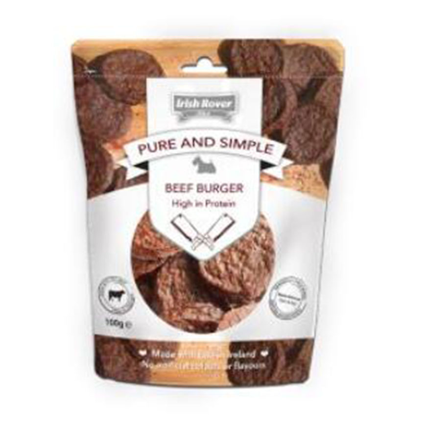 Irish Rover 愛爾蘭天然小食 牛肉漢堡 100g (犬用) (23360) (停售)