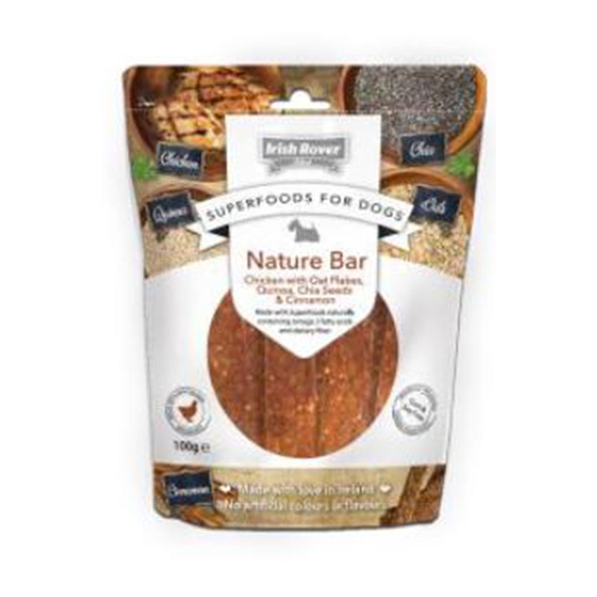 Irish Rover 愛爾蘭天然小食 雞肉燕麥片+藜麥+正大種子+肉桂 100g (犬用) (23352) (賞味期限 2021.08.14)
