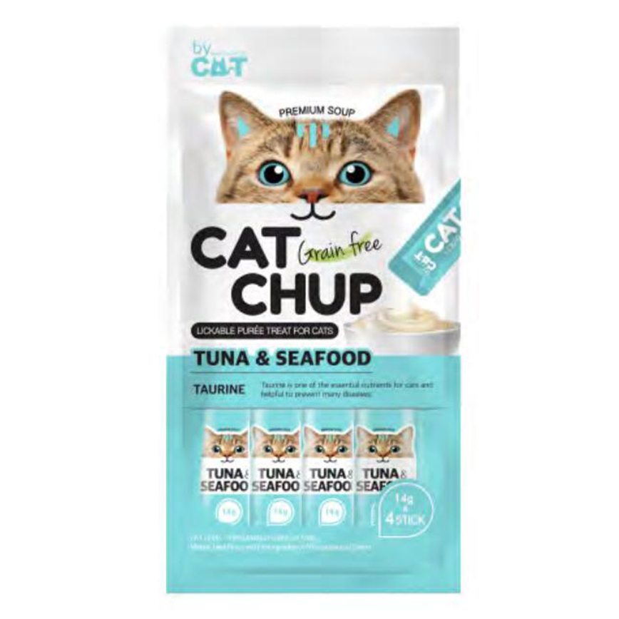 CAT CHUP 貓零食 貓零食條 吞拿魚&海鮮 14g x 4條 (OCCC-04)