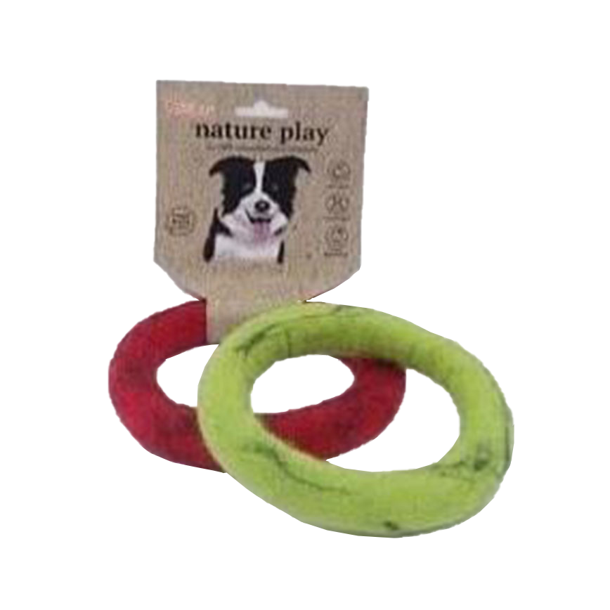 Billipets 狗玩具 新西蘭天然羊毛系列 拉扯圈 紅色 Ø15cm (NS-16176 RED)