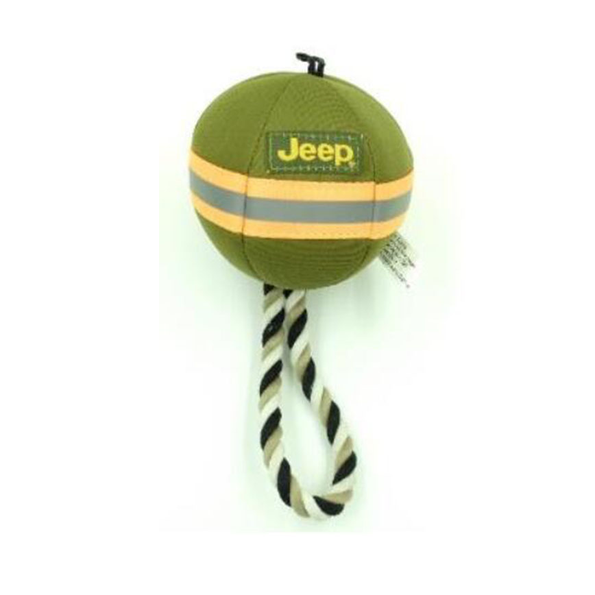 Billipets 狗玩具 Jeep帆布系列 粗綿繩圓拉球 10cm (NS-10247)