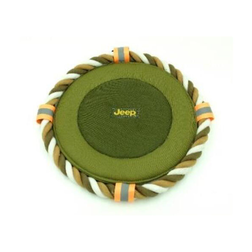 Billipets 狗玩具 Jeep帆布系列 粗綿繩飛碟 22cm (NS-10250)