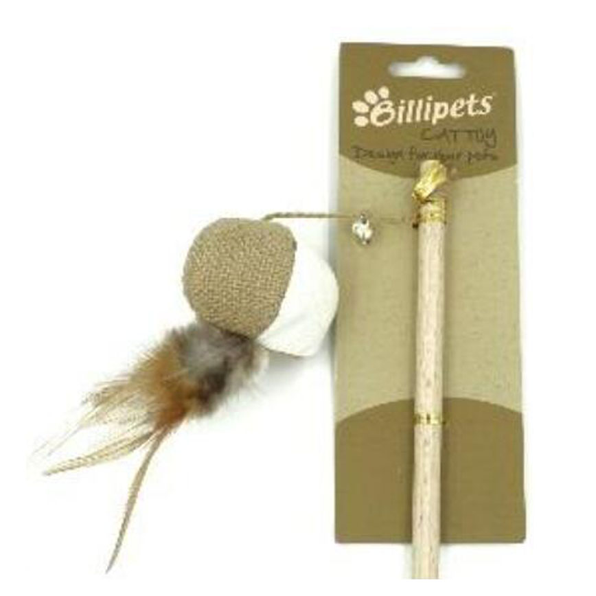 Billipets 逗貓棒 天然木製貓棒 貓波 40cm (NS-12211)