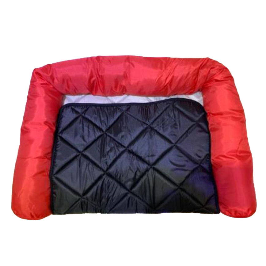 Billipets 尼龍防水寵物床墊 長方型 紅灰 85cm x 55cm x 10cm (NS-16246)