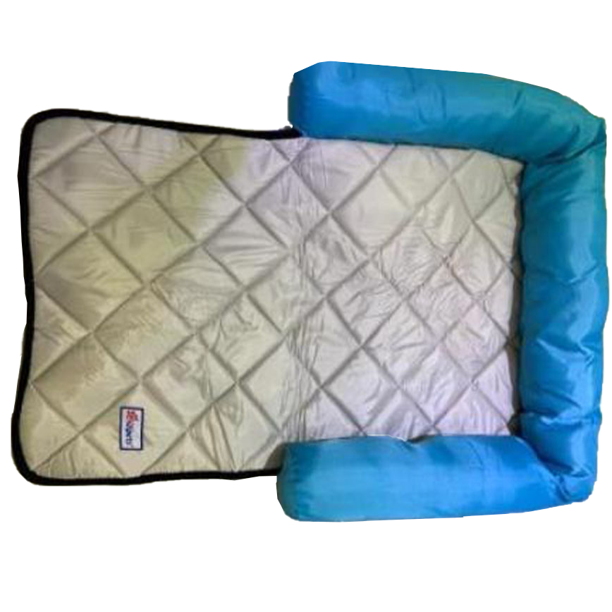 Billipets 尼龍防水寵物床墊 長方型 藍灰 85cm x 55cm x 10cm (NS-16247)