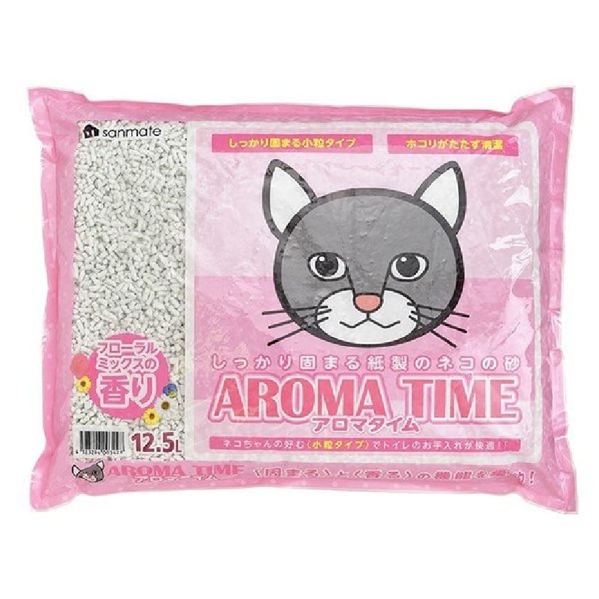 日本SANMATE Aroma Time 香薰 紙貓砂 12.5L