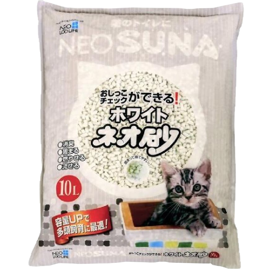 日本NEO SUNA白沙 紙貓砂 10L (淺灰色) TBS