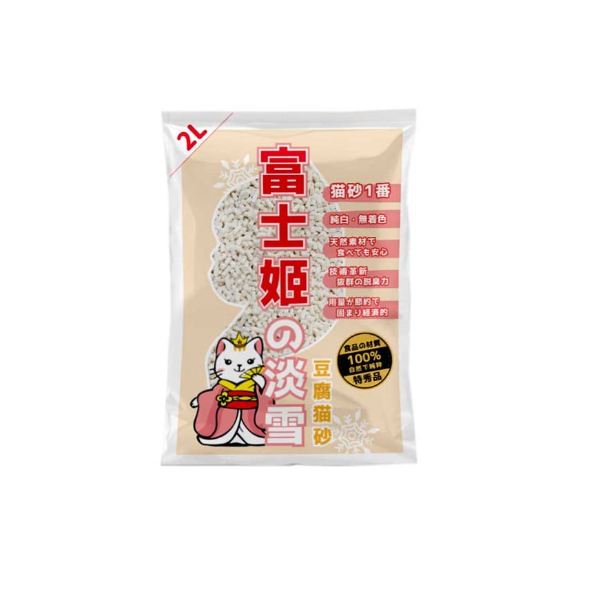 富士姬之淡雪 1.5+3.0 粗幼粒混合天然淨白豆乳 豆腐貓砂 原味 2L - 原裝行貨